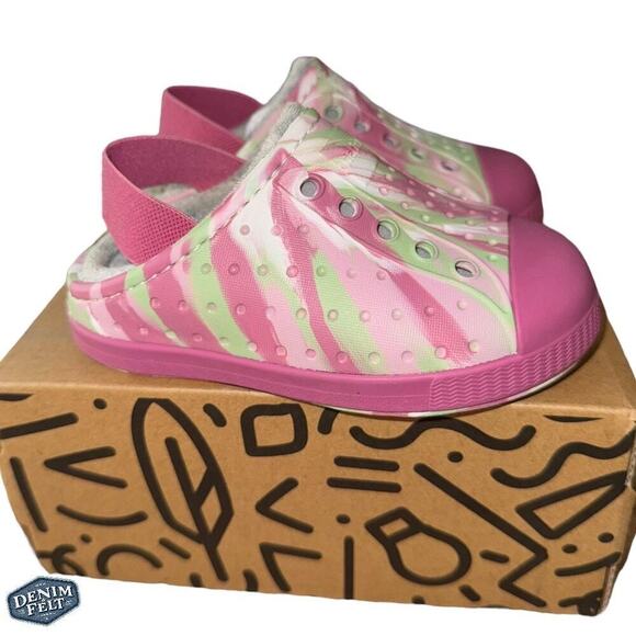 NATIVE Kids/Youth Pink Jefferson Beach Cozy Little Kids Slip On Shoe | NEW/NIB! - Picture 9 of 11